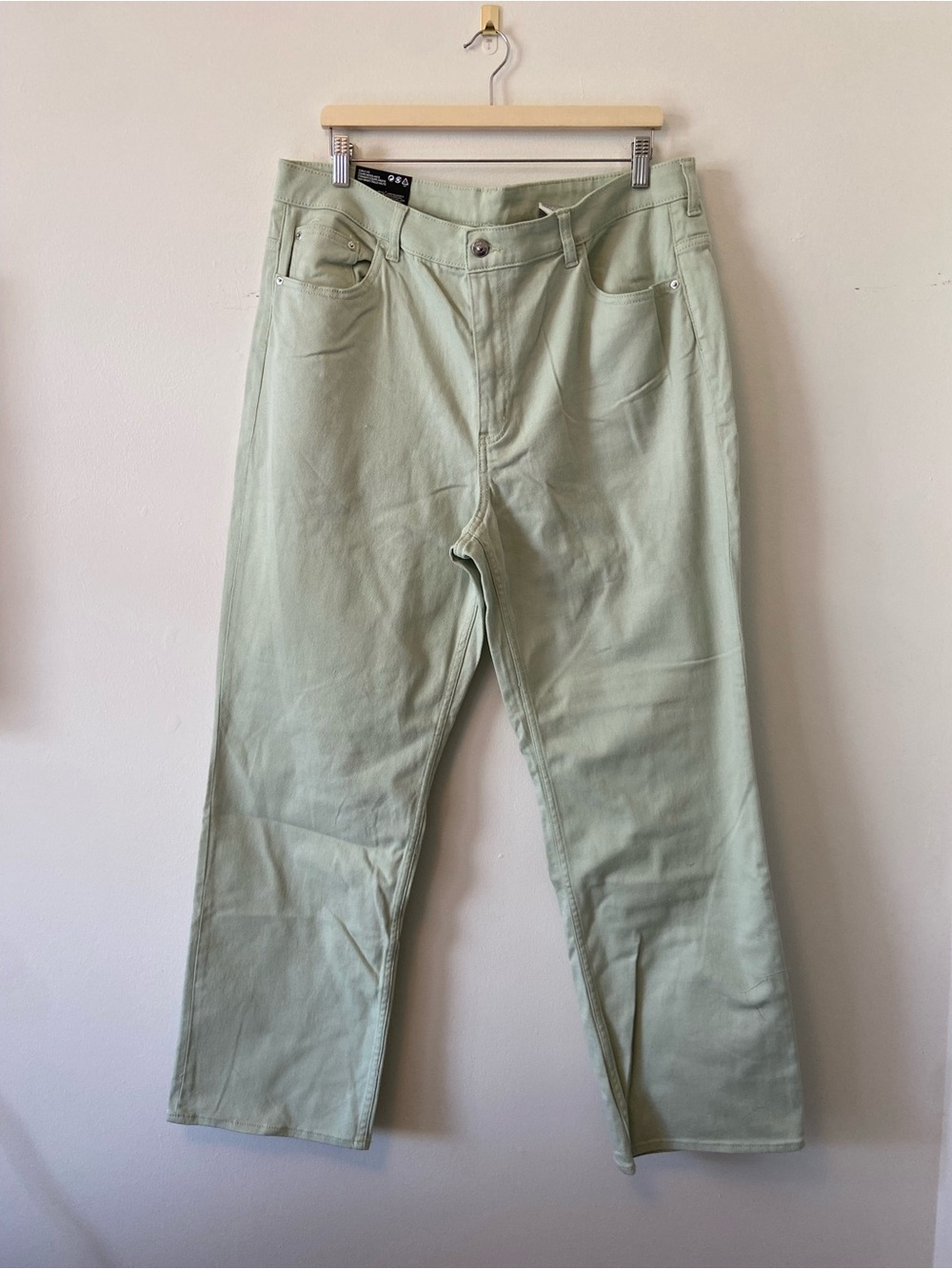 H&M Curvy Fit Pastel Green Pants